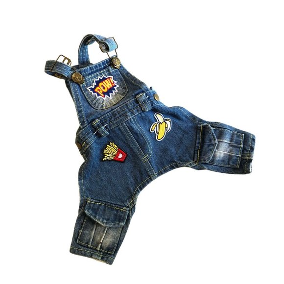 The Posh Pets Other - Pet clothing- pet denim overalls- XS-M